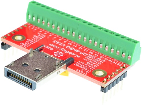 Displayport Male connector Breakout Board elabguy